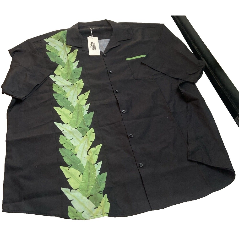 Jogal mens Shirt 2XL Black short sleeves button